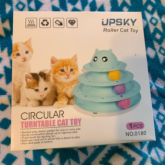 circular turntable cat toy